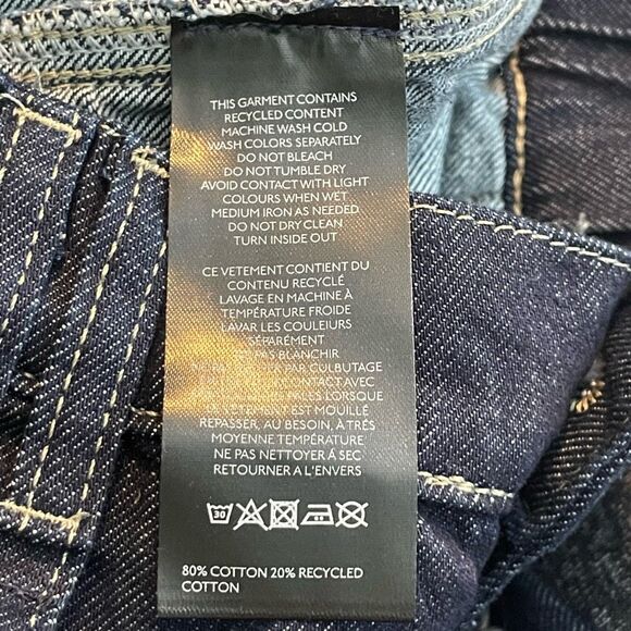 BDG Strappy Balloon Cargo Jeans Blue Dark Wash Denim Mid-Rise Metal Buckle 26 - Picture 7 of 10